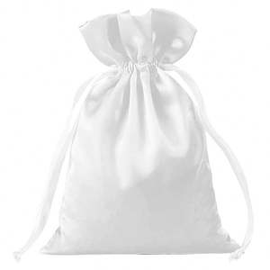 Bolsa para Extensiones de Cabello de 19*29cm, Colores Mezclados, Embalaje Personalizado, con Asa de Cuerda y Cierre de Cordón, Diseño Geométrico en Satén de Seda - Product Image 3