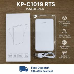 ยูคาลัน พาวเวอร์<span class=keywords><strong>แบ</strong></span>งค์ 10000mAh สายในตัวคู่ Type-C และสำหรับ <span class=keywords><strong>iPhone</strong></span>, PD 20W SCP 22.5W ดีไซน์บางเฉียบ มีสินค้าพร้อมส่งขายส่ง - Product Image 5