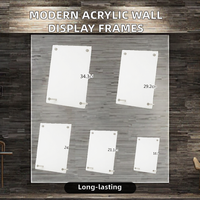 Cadre photo moderne assorti en acrylique transparent Funia pour affichage de certificats mural personnalisé HZ0015