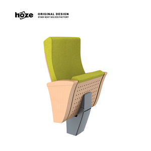 Silla de Auditorio de una Sola Pierna de Aleación de Aluminio Moderna de Lujo HOZE HS-2102, Muebles de Teatro Plegables y Ecológicos para Auditorio - Product Image 1