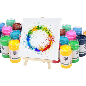 Mini paneles de lona con soporte de exhibición de madera de pino pequeño Juego de caballetes de lona para pintura acrílica al óleo - Product Image 6