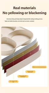 Poêle carrée moderne à 4 trous pour crêpes et omelettes, antiadhésive, en métal, tendance 2026, pour petit-déjeuner et cuisine - Product Image 5