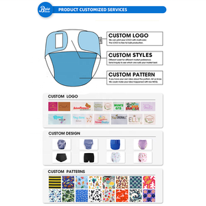 Couches lavables pour adultes, imperméables, absorbantes, <span class=keywords><strong>élastique</strong></span>s, ajustables, réutilisables, avec velcro, OEM/ODM - Product Image 6