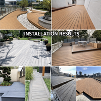 Panneau de terrasse en alliage d'aluminium moderne, résistant aux intempéries, antidérapant, à grain de bois lisse, pour l'extérieur, la terrasse, le toit, le jardin