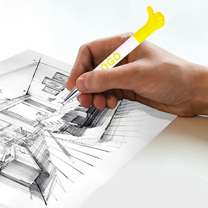 Nouvelles idées de produits : stylo à bille créatif en forme de pouce de dessin animé avec logo personnalisé imprimé sur du plastique pour la promotion publicitaire et les cadeaux - Product Image 3