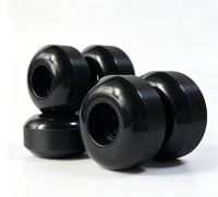 Roues de skateboard Foxen 52x32mm 95A SHR en PU haute résilience, finition noire brillante, pour skate de rue