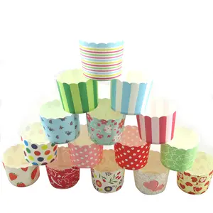 Wholesale Top Trending 6*5.5cm Stripe Baking Tools Paper Holder Cake Cardboard Mold Muffin Cupcake Birthday Party