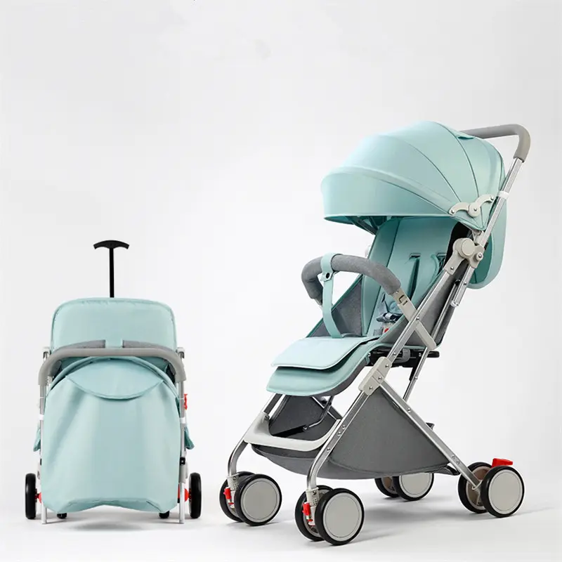 Stainless steel frame high quality simple doll pram stroller baby carriages easy folding bebek arabasi kinderwagen for traveling