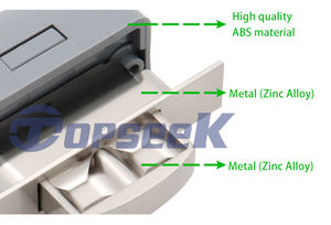आयताकार आकार धातु हैंडल Rv कारवां मोटरहोम ड्रॉअर के लिए पुश बटन लैच - Product Image 4