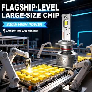 Xenplus Faro LED de Alta Potencia X2 320W 6000K 70000LM, <span class=keywords><strong>Nuevo</strong></span> Diseño, Bombilla Canbus de 12V para Sonata Q5 Golf, Incluye H1 H4 H11 - Product Image 3