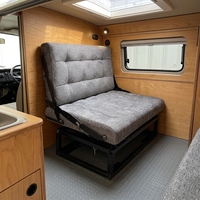 AUTOLIUMA Siège-lit pivotant et convertible pour camping-car, surface en daim, largeur et couleurs personnalisables pour l'aménagement de camping-cars et de VR