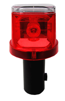 Feu de signalisation LED solaire haute puissance en matériau PC, étanche IP66, visibilité 500m, lumière d'avertissement de sécurité nocturne
