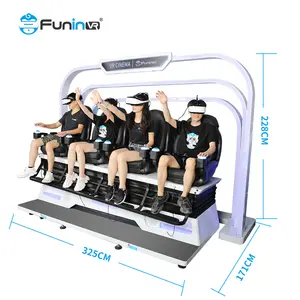 FuninVR vr cinema Cadeiras 4 Jogadores 9D Jogo Simulador Vr Amusement Indoor Parque de Diversões 360 Vr Cadeira Simulator Game Machine