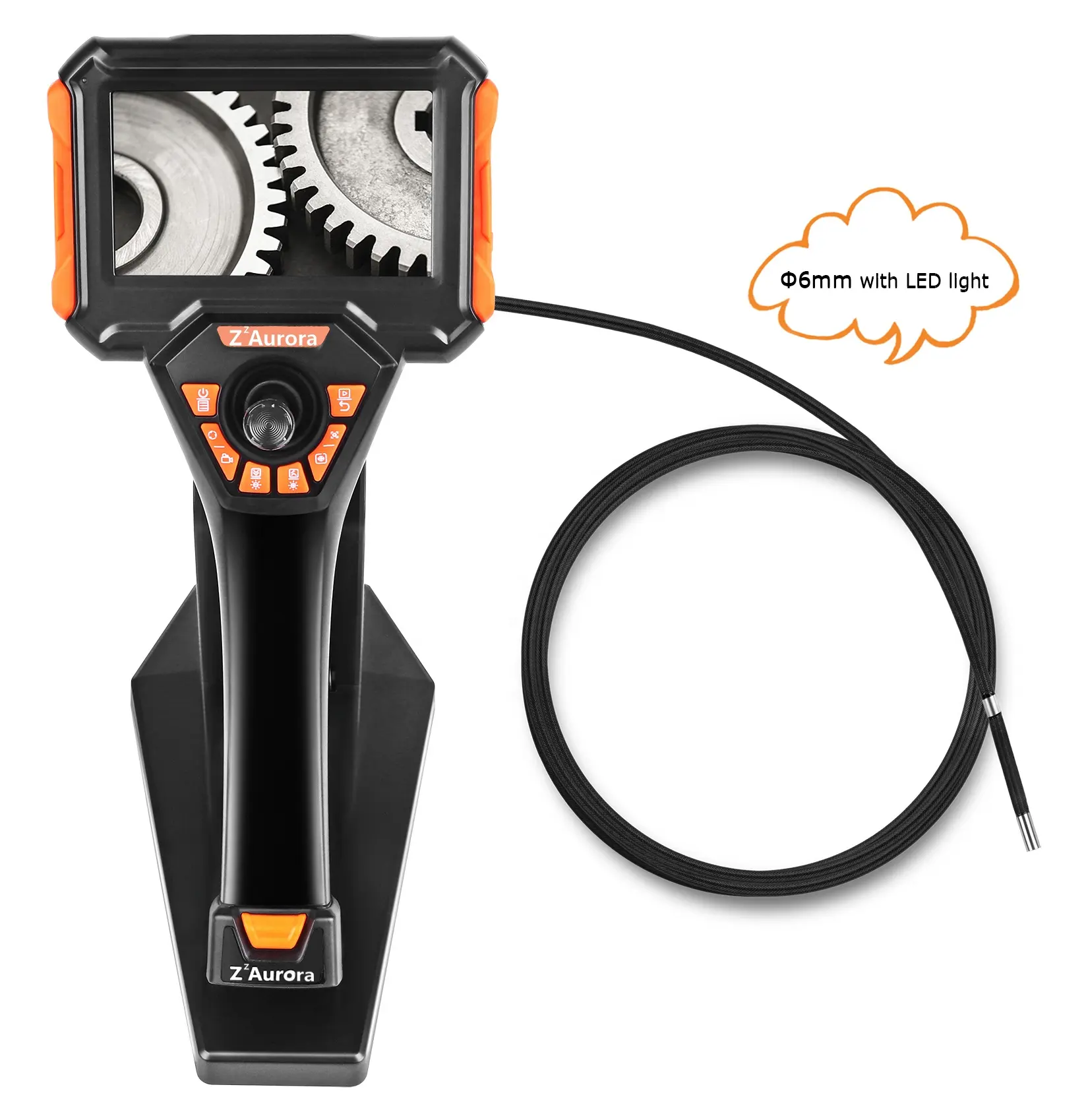 6mm with LED lighting borescope endoscope inspection camera 720p electronic video endoscope camera