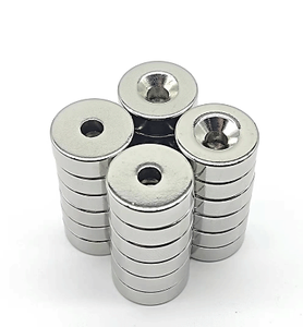 Imán de rosca fuerte Ndfeb Material magnético permanente Disco redondo N35 N42 N52 Imán de neodimio avellanado con orificio para tornillo - Product Image 2