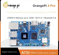 Carte de développement Orange Pi 4 Pro en panneau de particules, ordinateur monocarte, processeur octa-core RISC-V, système d'exploitation Linux, intégration embarquée, débuts Allwinner