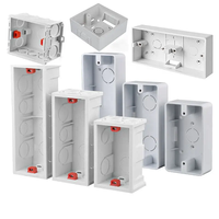 Boîte de jonction interne réglable pour interrupteur et prise de type 86, boîte de jonction inférieure pour câblage blanc, rouge, bleu