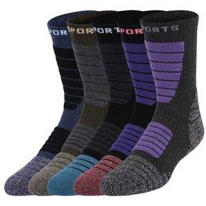 Chaussettes d'hiver en laine antibactérienne 3A Chaussettes épaisses en éponge Cross Border Hiking Warm Casual <span class=keywords><strong>Ski</strong></span> Anti Slip Basketball Socks - Product Image 1