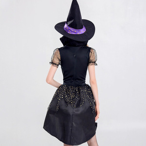 Nuevo Estilo de Disfraz de Bruja de Halloween, Trajes de Cosplay al por Mayor para Fiestas, Juego de Roles, Vestido para Mujer - Product Image 4