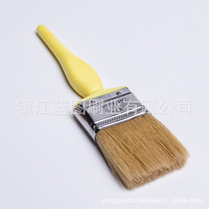 Pinceau plat à poils de porc mélangés, manche en plastique, 12-20 mm, pour peinture et nettoyage - Product Image 4