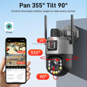 Cámara de Seguridad WiFi PTZ <span class=keywords><strong>ICSEE</strong></span> de Doble Lente y 8MP, Zoom Óptico de 20X, Cámara CCTV para Exteriores IP66 con Seguimiento Humanoide Automático y Asistencia Láser - Product Image 2