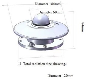 Hoge Prestaties Zon Tracking 4-20 Ma Dubbel Glas Totale Bestralingssterkte Zonnestraling Sensor Pyranometer Voor Weerstation - Product Image 5