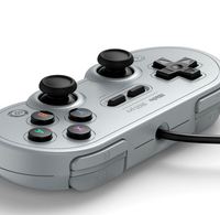 Manette de jeu filaire USB 8BitDo SN30 PRO 2025 pour Steam/Switch/PC avec moteur de vibration (couleur grise)