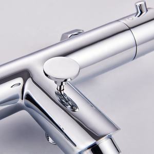 <span class=keywords><strong>Robinet</strong></span> mélangeur bain-douche européen en laiton avec finition chromée, surface polie, cartouche céramique et douchette à main - Product Image 5