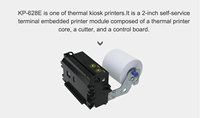 Impresora Térmica Integrada para Kiosco de 58 mm, Impresora Térmica para Cajero Automático de 2 Pulgadas con Cortador Automático