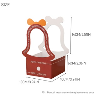Caja de Regalo Navideña Premium para Pasteles y Dulces, Bolsa de Regalo Elegante, Regalo de Nochebuena, Regalo de Año Nuevo con Asa - Product Image 2