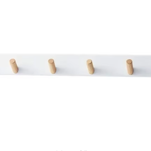 Cintre mural en bois simple d'usine avec conception de poinçon libre derrière les <span class=keywords><strong>porte</strong></span>-clés de <span class=keywords><strong>porte</strong></span> pour salle de bain - Product Image 1