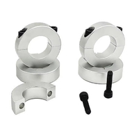 Anneaux fixes en alliage d'aluminium Collier de serrage à double fente 13mm à 30mm de diamètre intérieur Collier d'arbre avec réglage à vis Type de serrage
