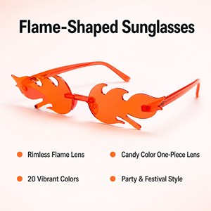 Gafas de Sol de Halloween con Forma de Llama, Lentes de Colores Dulces para Fiestas de Disfraces, Gafas Novedosas y Divertidas al por Mayor - Product Image 2