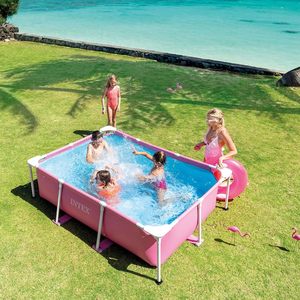 <span class=keywords><strong>Piscine</strong></span> hors sol rectangulaire <span class=keywords><strong>INTEX</strong></span> avec structure métallique 7 pieds x 5 pieds x 235 pouces, rose |   28266EH - <span class=keywords><strong>Piscine</strong></span> uniquement (pompe non incluse) - Product Image 6