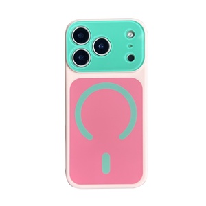 Coque de téléphone magnétique mate tendance pour iPhone 17 11 12 13 14 15 16 Pro Max 17 Air avec bouton tactile pour appareil photo, antichoc, coque rigide - Product Image 1