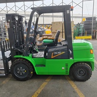 Chariot élévateur électrique de 3 tonnes, hauteur de levage de 7 m, batterie lithium-ion pour entrepôt frigorifique, manutention de matériaux, empilage de palettes