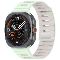 Bracelet de sport de remplacement, accessoires pour Samsung Galaxy Watch Ultra 2, bracelet de montre en silicone magnétique bicolore
