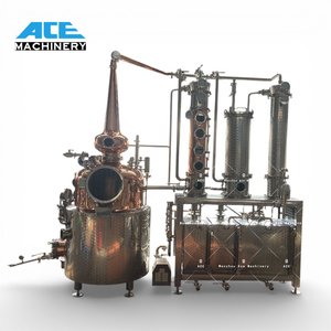 Alambic de distillation en cuivre de 300L pour whisky single malt, équipement de distillerie d'alcool avec moteur, boîte de vitesses et pompe - Product Image 1