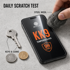 ฟิล์มกันรอยกระจกนิรภัย Anti-Static King Kong 9 สำหรับ iPhone 15 16 17 18 Pro แบบด้าน HD - Product Image 5
