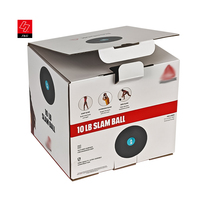 Muestra Gratuita de Caja de Cartón Corrugado de Diferentes Tamaños, Caja de Embalaje de Papel Impreso a Color para Pelota Slam de 10 lb