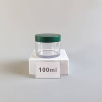 Bouteille PET à paroi épaisse de 100 ml à large ouverture, pot cosmétique en plastique dépoli de 2 oz, pot à gommage de 200 g, pot à crème vert foncé à fond épais de 250 g, pot à crème de 150 g