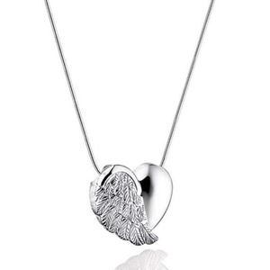 Kremasi Perhiasan untuk Abu Besi Anti Karat, Liontin Abu Sayap Berbentuk Hati, Hadiah Romantis untuk Pria dan Wanita - Product Image 5