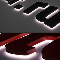 Enseignes lumineuses LED 3D personnalisées pour l'extérieur - Acrylique et acier inoxydable étanches IP65 pour salons professionnels et vitrines de magasins