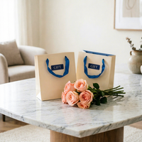 Sac cadeau en carton blanc avec logo personnalisé, sacs en papier pour vêtements