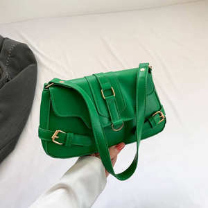 Nouveau sac pour femme de couleur unie simple, sac à bandoulière fantaisie, sac à main de luxe, sac décontracté pour femme tendance - Product Image 4