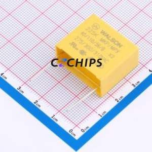 ตัวเก็บประจุแบบวงจรป้องกัน C42Q322548P90001 ชนิด Through hole (THT), ระยะขา P=22.5 มม. ความจุ 2.2uF ค่าความคลาดเคลื่อน 10% แรงดัน 275V/310V X2 - Product Image 1