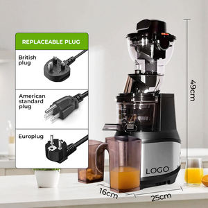 MOSEENER 85mm elektrikli sıkacağı çıkarıcı BPA içermeyen yavaş sıkacağı paslanmaz çelik ev için büfe tipi meyve sıkacağı geniş ağız soğuk pres - Product Image 5