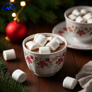 New Arrival Christmas Santa Sweet Chocolate Hot Cocoa Kit with Solid Form and Nut Infused <strong>Mini</strong> Marshmallows for Holiday Gifting - Product Image 1