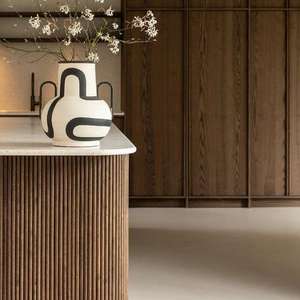 Multifunctional Household High End Antique Style Frame <b>Door</b> Panel Wood Veneer Kitchen Cabinet for Apartments and Villa - Product Image 5