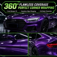 Film de protection de peinture automobile KUCAI rose brillant 1,52*15M en TPU à changement de couleur, film vinyle intégral en TPU couleur PPF